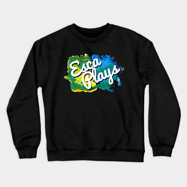 Green/Yellow/Blue Watercolor Crewneck Sweatshirt by EscaPlays